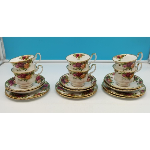 50A - Royal Albert Trios (6) in the 'Old Country Roses' Pattern. 2nd Quality.