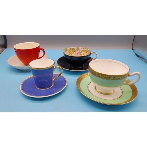 565 - Collection of Cups and Saucers (4) to include Grafton China, C.W.S Ltd Windsor China, Royal Collecti... 