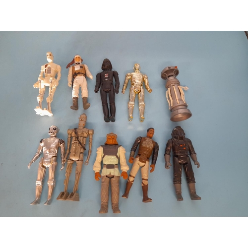 573 - Collection of 10 Original Kenner Star Wars Figures to include IG-88, ESB fx-7, Medical Droid, CP30, ... 