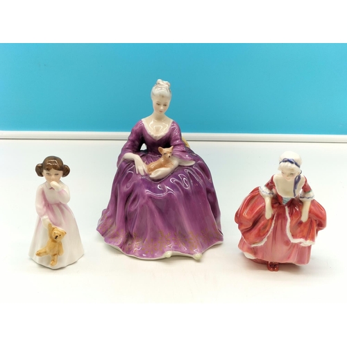 61 - Royal Doulton Figures (3) - 'Charlotte' HN2421, 'Goody Two Shoes' HN2037 and 'Daddy's Girl' HN3435. ... 