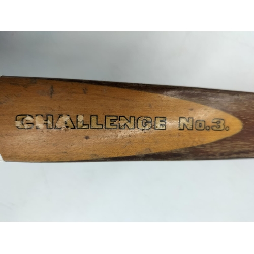 656 - Vintage Slazenger Challenge No3 Tennis Racket with Press.