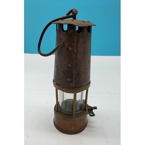 67 - Large 23cm (h) Eccles Miners Lamp.