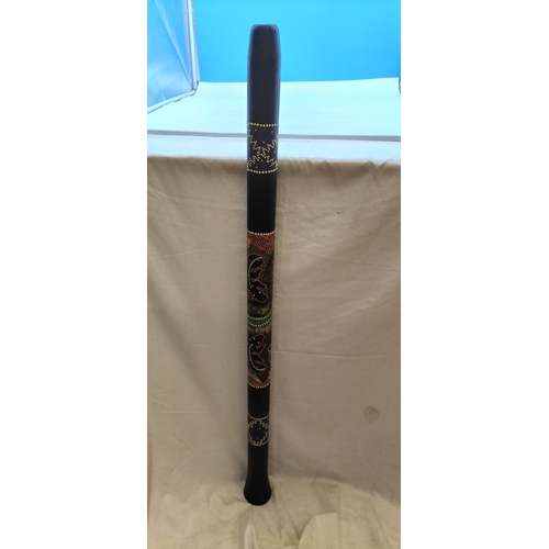 69 - Large Hand Painted Didgeridoo. 128cm Long.