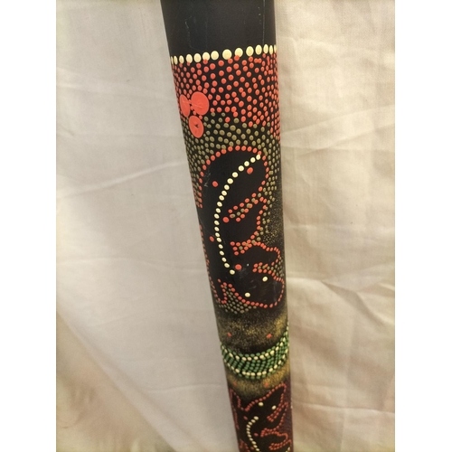 69 - Large Hand Painted Didgeridoo. 128cm Long.