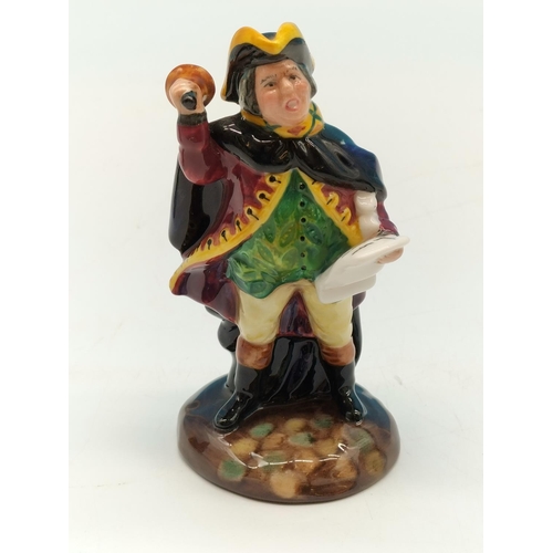 91 - Royal Doulton 11cm Figures (3) - 'Good King Wenceslas' HN3262, 'Town Crier' HN 3261 and Small 'Ballo... 