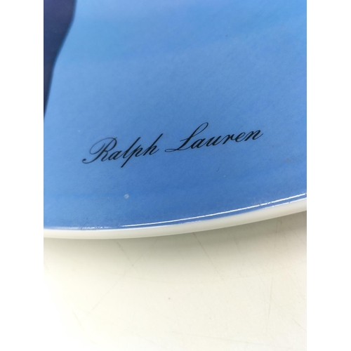 96 - Ralph Lauren for Wedgwood Limited Edition of 1000 31cm Plate, inspired by Jockey's Silks.