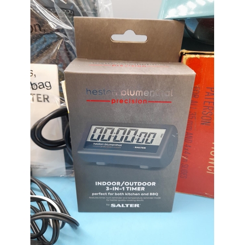 653 - Collection of Electrical Boxed Items to New Fan Heater, Heston Blumenthal Digital Timer, Viscount  V... 