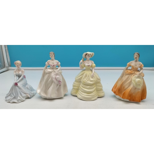 710 - Coalport Lady Figures (4) - Janice, Estelle, Michelle and Catuiona. Tallest 13cm.