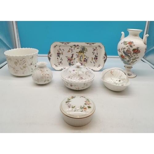 716 - Box of Mixed Wedgwood and Coalport Pottery to include 'Kutani Crane', 'Paradise' and 'Campions'.