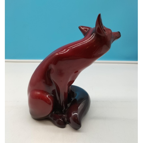 1 - Royal Doulton Large 23.5cm (h) Figure of a Flambe Fox Signed Noke. Issued 1913- Discontinued 1962. S... 