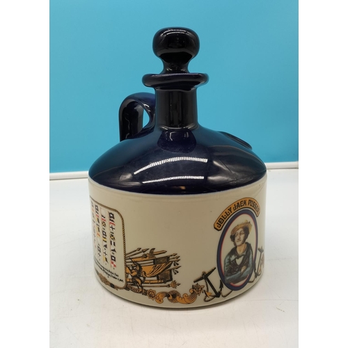 13 - Wade British Navy Pusser's Pottery Flagon. 25cm High, 18cm Base Diameter.