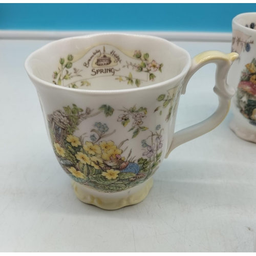 24 - Royal Doulton Brambly Hedge 'Seasons' 9cm Mugs (4). Seconds Quality.