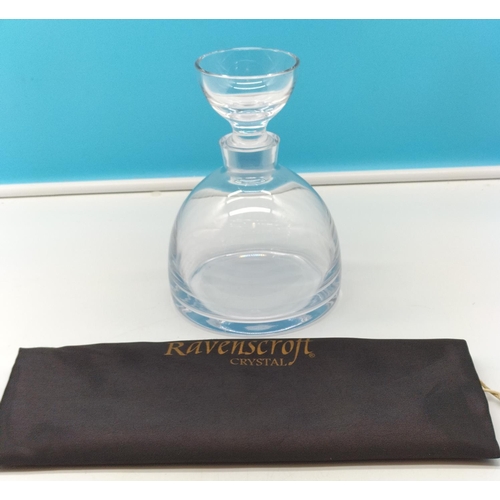 321 - Ravenscroft Crystal 'Tradewinds' 28cm Decanter with Crystal Glass Stopper plus Dustbag.