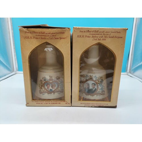 324 - Wade Commemorative Empty Decanters (2) with Boxes. 25cm Tall.