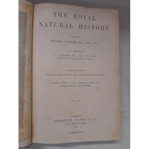 325 - First Edition 'The Royal Natural History' Edited by Richard Lydekker in 6 Volumes. Printed by Freder... 