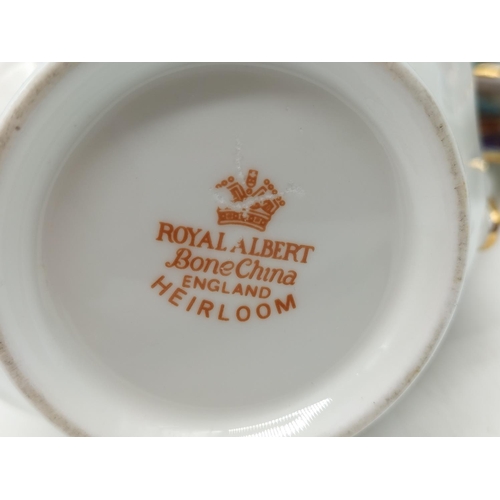 336 - Royal Albert 'Heirloom' Pattern Items (7) to include Dinner Plate, Cup and Saucer, Cream Jug, Soup C... 