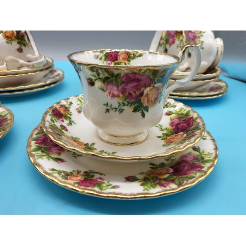 62 - Royal Albert Trios (6) in the 'Old Country Roses' Pattern. Seconds Quality.