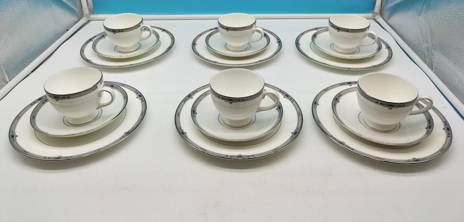 Wedgwood China Trios (6) in the 'Amherst' Pattern.