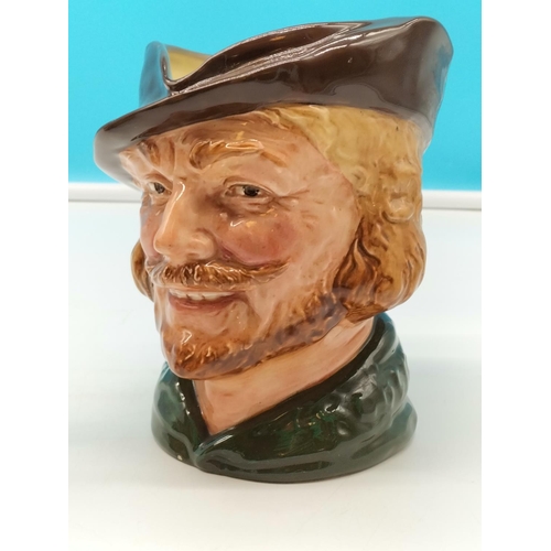 465 - Royal Doulton 'Robin Hood' and 'Sairey Gamp' Large 16cm Character Jugs plus Sandland Ware 'Uncle Tom... 