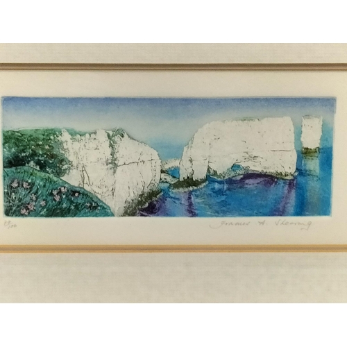 455 - Frances A. Shearing. British Artist 1953 Limited Edition Print 77/100 Seascape 45 x 33cm. Signed. Co... 