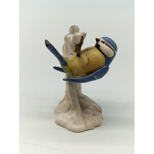 512 - LLadro Point of Sale (15cm x 10cm), Carlista 30cm figure, Goebel Blue Tit, Jam Pot, Carlton ware Tri... 