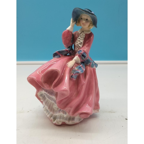 11 - Vintage Royal Doulton Top O The Hill Figure HN1849 Pink Colourway. 19cm (h)