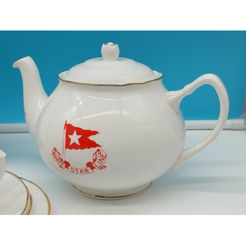 233 - Claytondale China 'White Star Line' 22 Piece Tea Set.