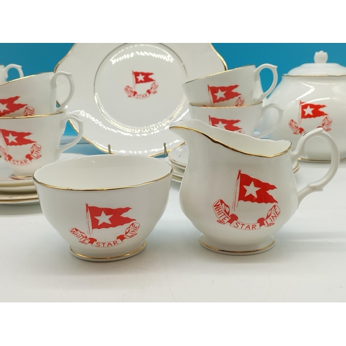 233 - Claytondale China 'White Star Line' 22 Piece Tea Set.