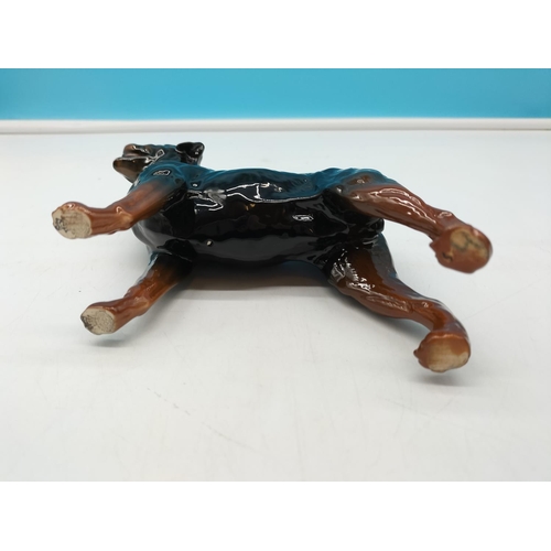 242 - Royal Doulton Gloss Finish Figure of a Rottweiler. 15cm high, 17cm long.