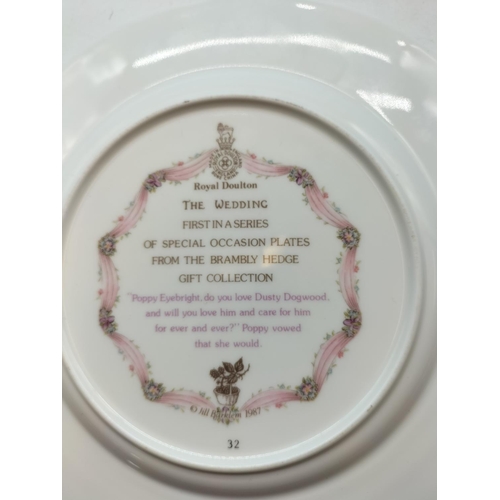 248 - Royal Doulton Brambly Hedge 'The Wedding' 21cm Plate.