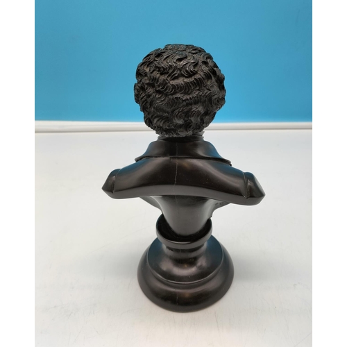 271 - Resin Bust of Schubert. 23cm Tall.