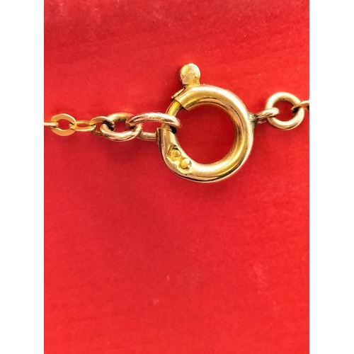 285 - 9ct Gold Chain (1.2 Grams) with 9ct Front and Back Heart Locket.