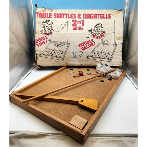 290 - Vintage Table Skittles and Bagatelle Games. 70cm x 46cm.