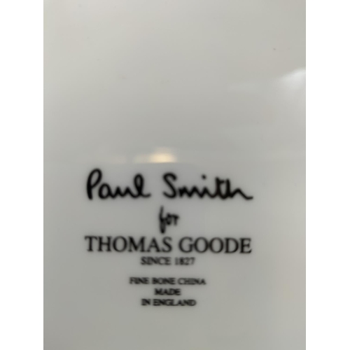 309 - Paul Smith for Thomas Goode 21cm Side Plates (5) plus 23cm Dessert Bowls (3).