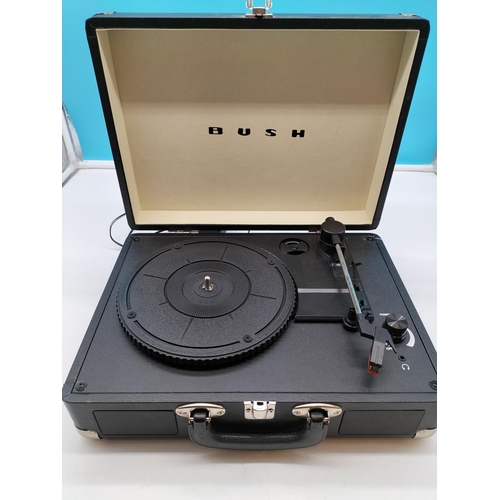 389 - Bush Portable Record Player With Built In Speaker W/O 35 x 26 x 12 (h)