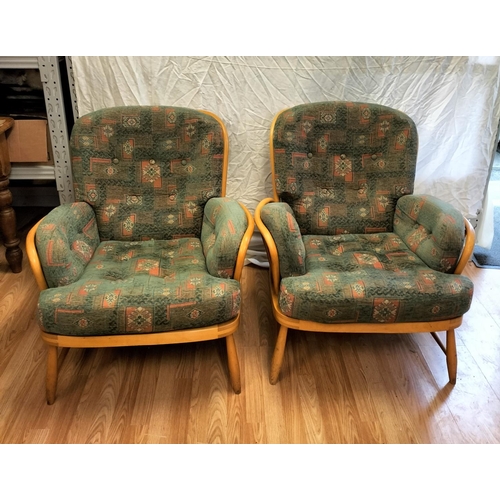 400 - Mid Century Ercol 3 Piece Suite, Model 766. Sofa measures 83cm High, 197cm x 86cm, Seat Height 44cm.... 