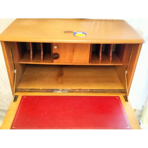 403 - Priory Waxed Amber Bureau. 115cm High, 81cm x 45cm. Collection Only.