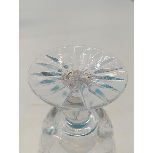 450 - Royal Doulton 'Juno' 11.5cm Cut Glass Crystal Wine Glasses (9)