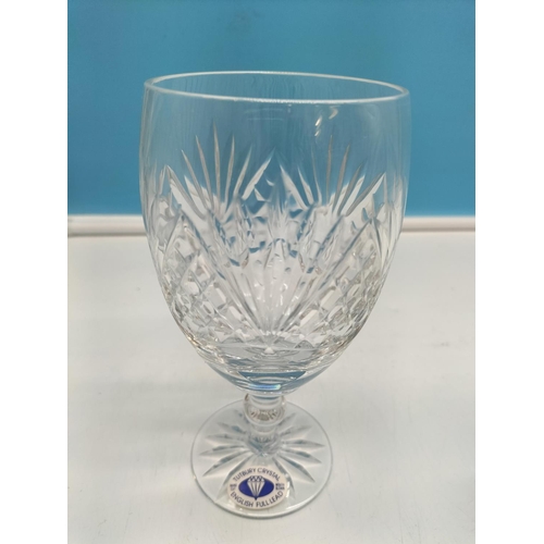 472 - Tutbury Crystal 'Belmont' Pattern 16cm Wine Glasses (10).