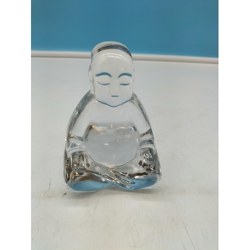 502 - Crystal Figures (5) to include 12cm Buddha, and Animal Figures. Includes Tutbury Crystal Items.