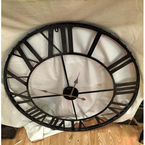 579 - Very Large 82cm Modern Metal Clock. Collection Only