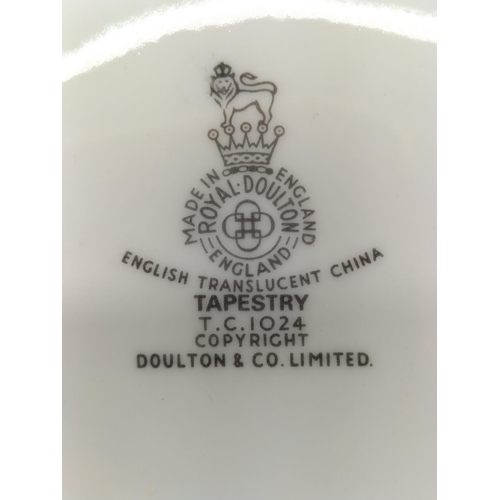 589 - 60 Pieces of Royal Doulton 'Tapestry' TC1024 to include Cake Plates, Jugs, Bowls, Plates, Cups, etc.