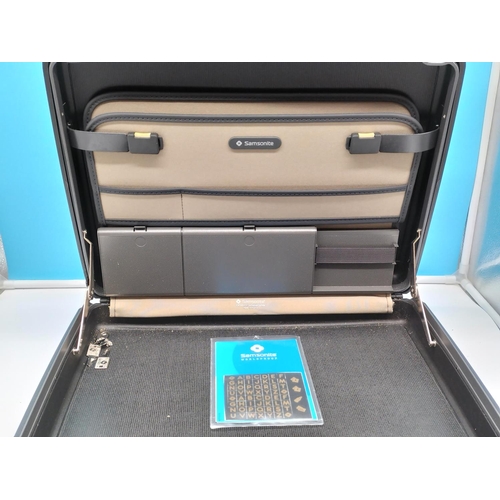 379 - Samsonite Hard Case Briefcase with Keys and Combination Lock. 50cm x 37cm x 8cm.