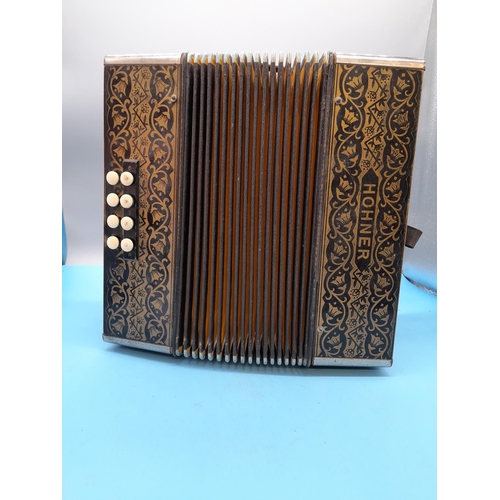 163 - Vintage Early 20th Century Hohner Accordion. Lovely Condition.