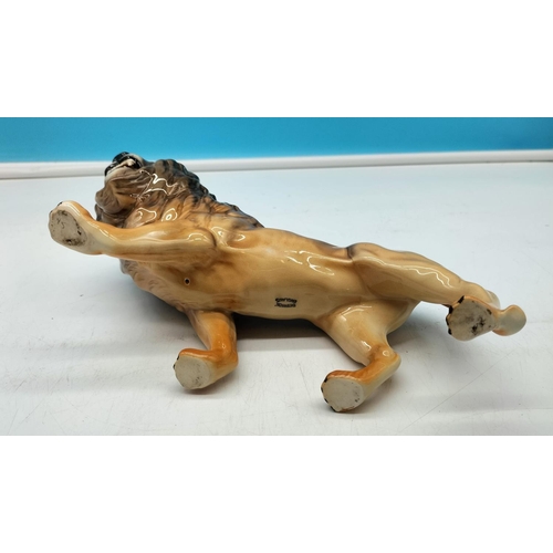 29 - Beswick Figure of a Lion 14cm High x 23cm.