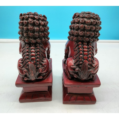 359 - Chinese Foo Dogs (2). 17cm High.