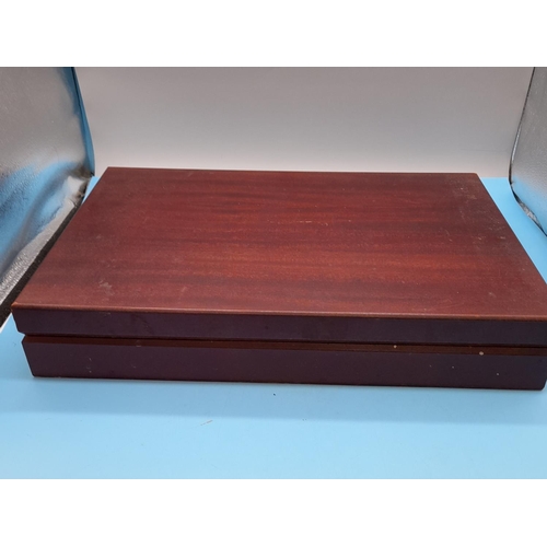 385 - Mahogany Cutlery Box 45cm x 30cm x 8cm.