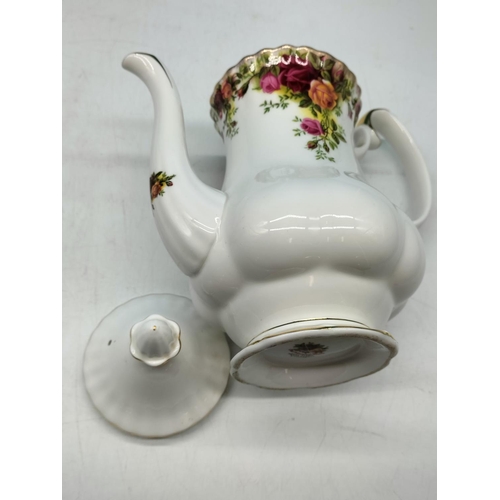 418 - Royal Albert Coffee Pots (2) - ''Winsome' (1st Quality) plus 'Old Country Roses' (2nd Quality).