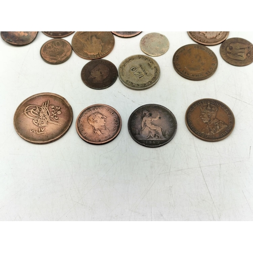 419 - Quantity of Mixed Copper Coins - George III to Victoria, etc.