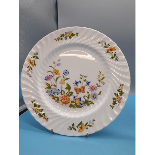 514 - Aynsley 26.5cm Diameter Dinner Plates in the 'Cottage Garden' Pattern. Seconds Quality.